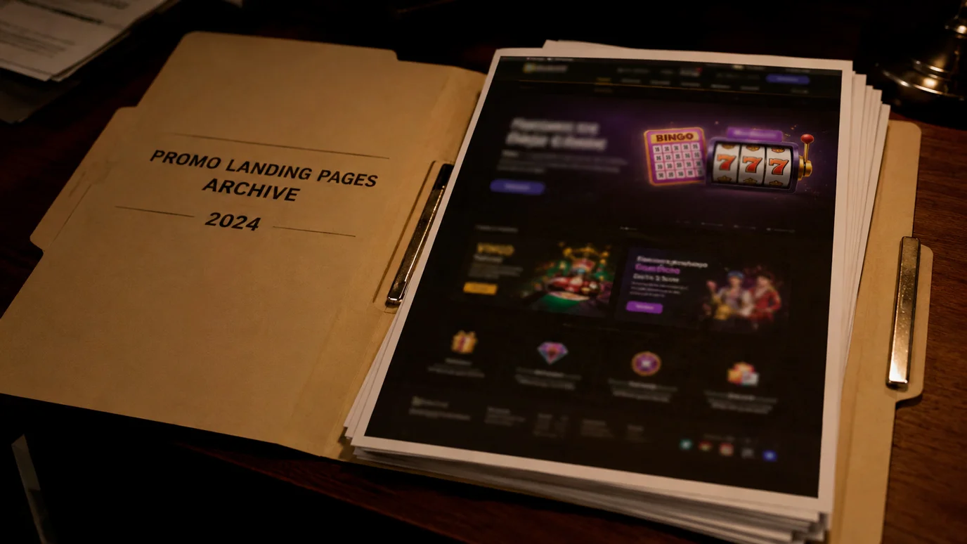 Archive of bundled bingo-casino welcome offer landing page from 2024