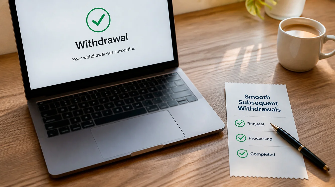 Routine smooth flow of withdrawals after first welcome bonus payout