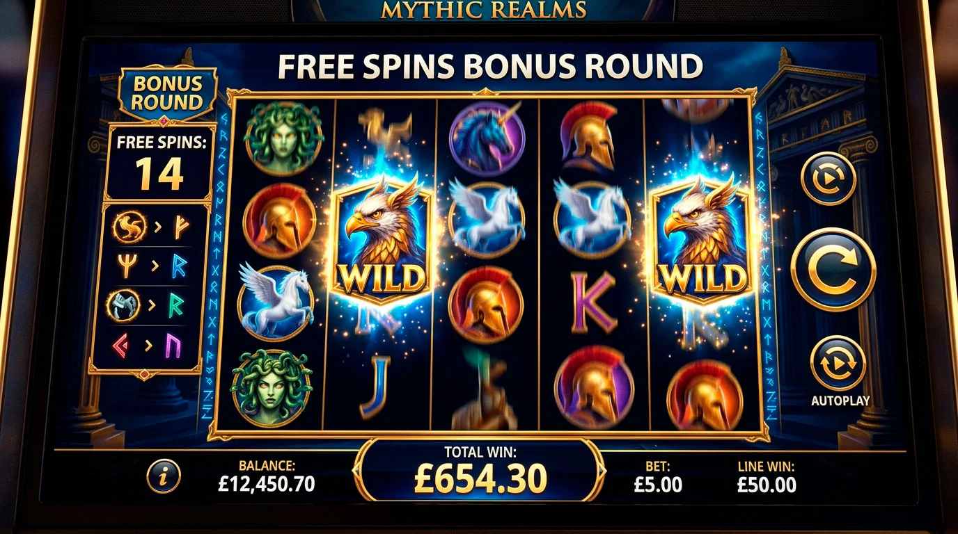 Free spins feature on online slot illustrating 100-spin welcome offer