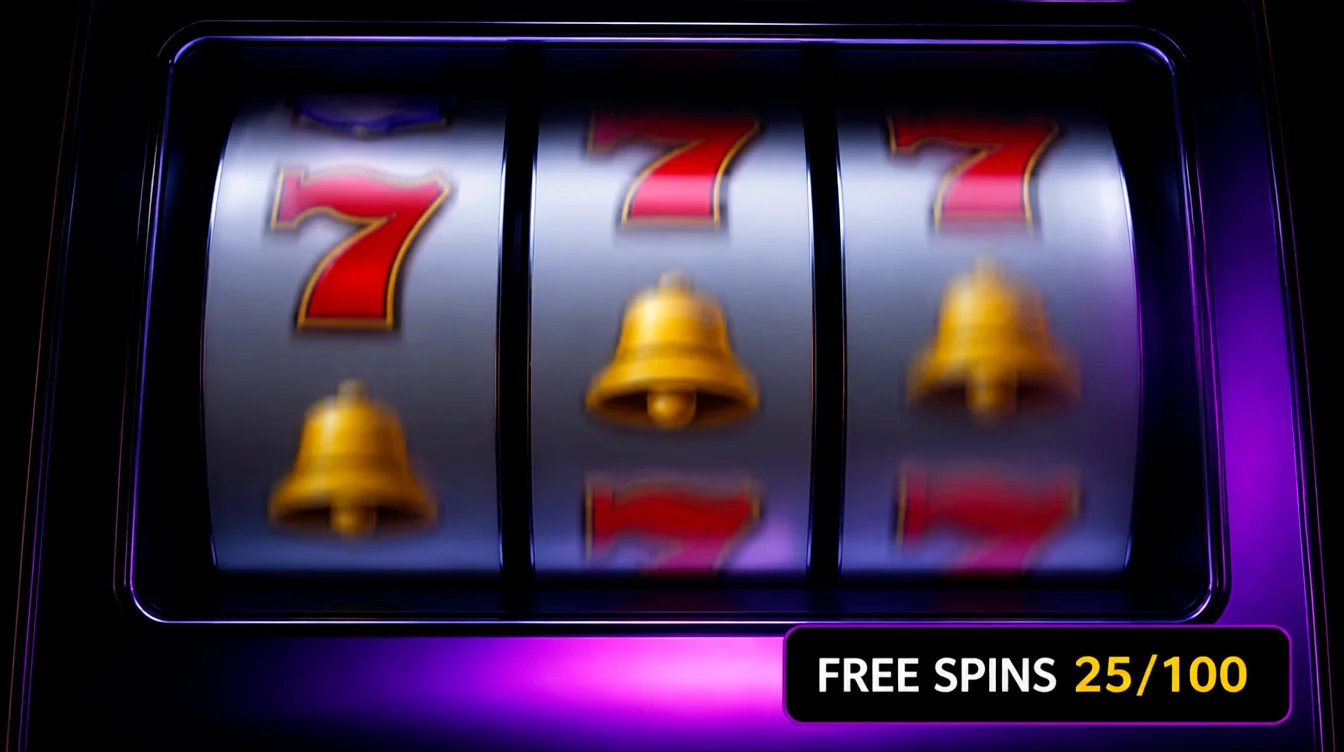 An online slot mid-spin showing a free spins counter as part of a welcome package