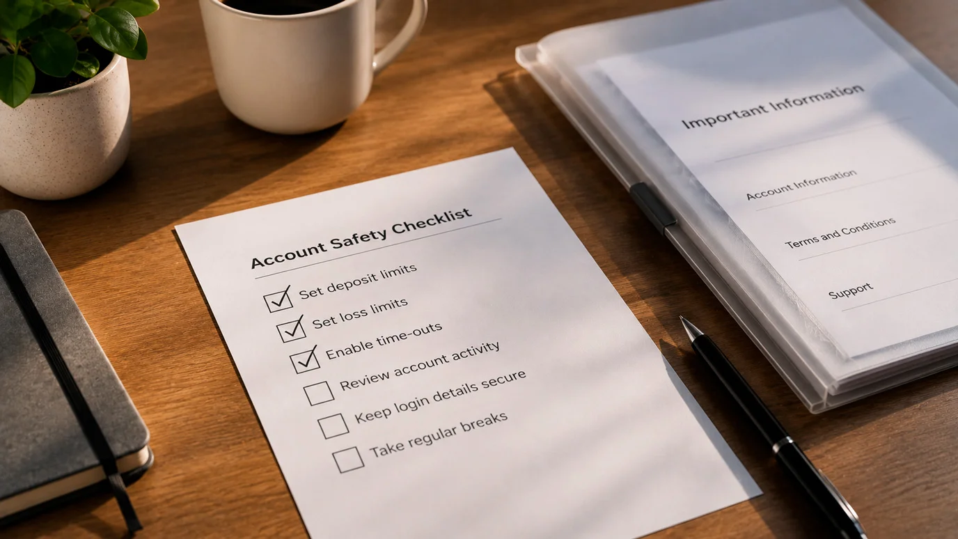 Pre-prepared KYC document checklist on a tidy desk