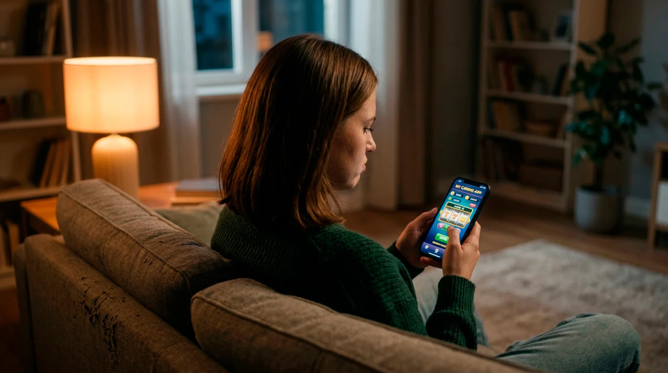 Player discovering a hidden quirk in a mobile casino welcome bonus