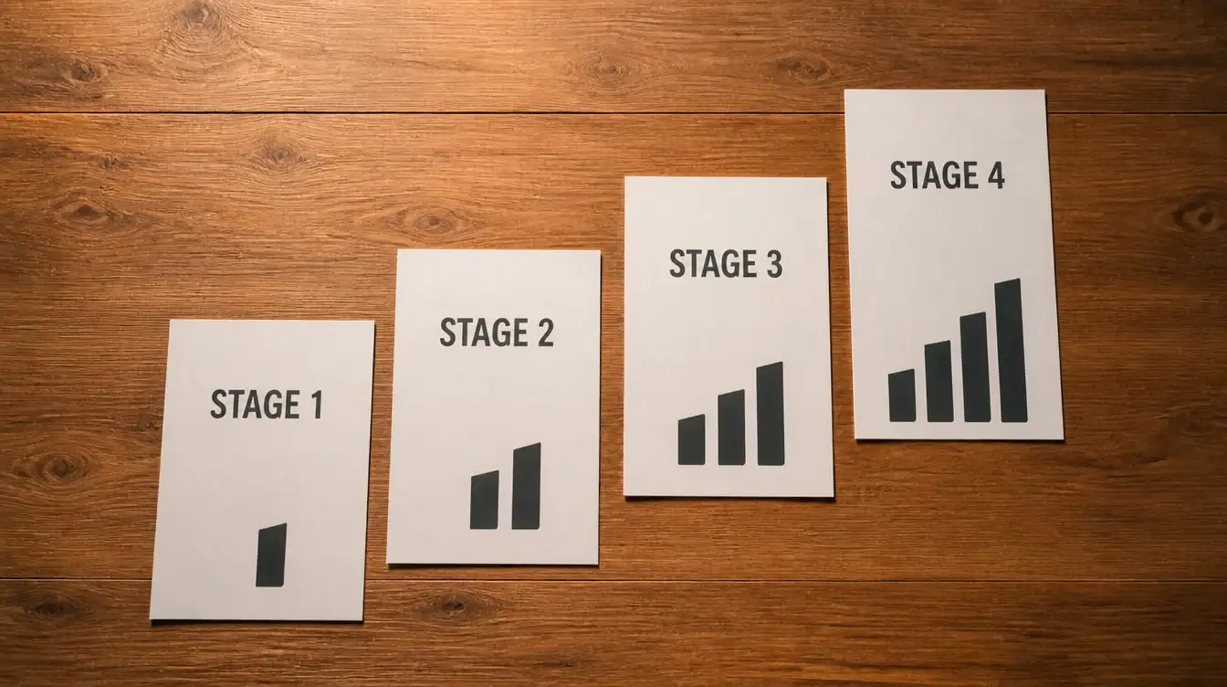 A staged-tier diagram on a printed sheet representing a multi-deposit welcome package