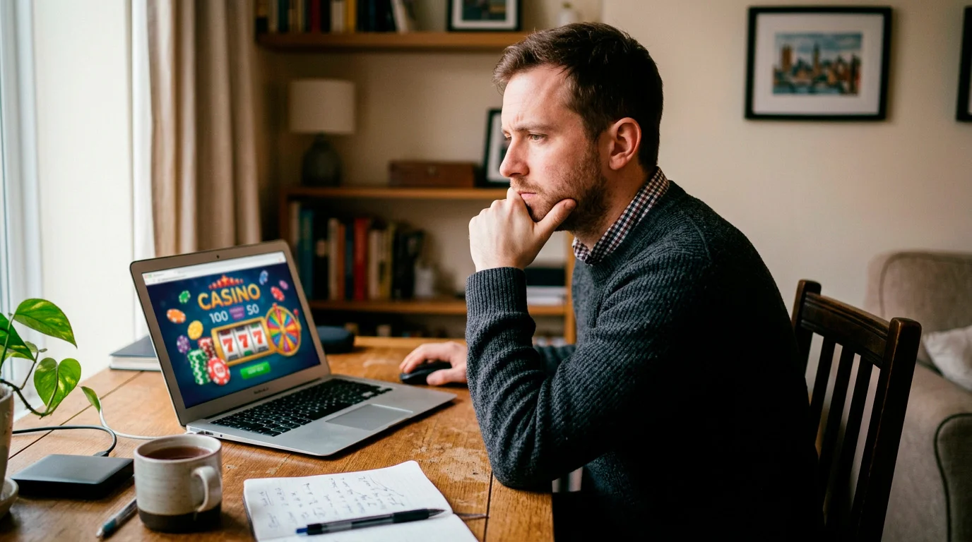 Player contemplating whether to opt in to a match welcome bonus
