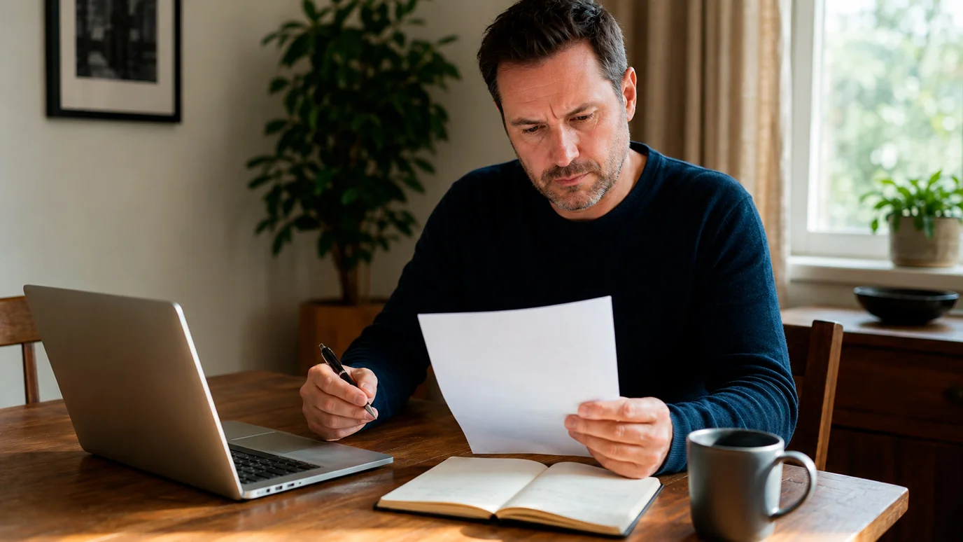 Player carefully reviewing evidence and correspondence for a bonus voiding dispute