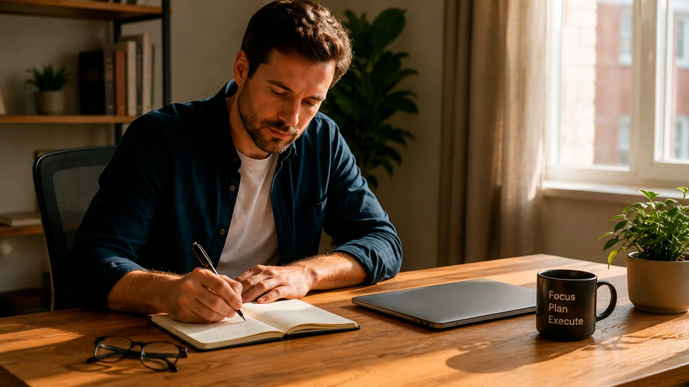 UK casino player working through welcome package arithmetic with a notebook and laptop