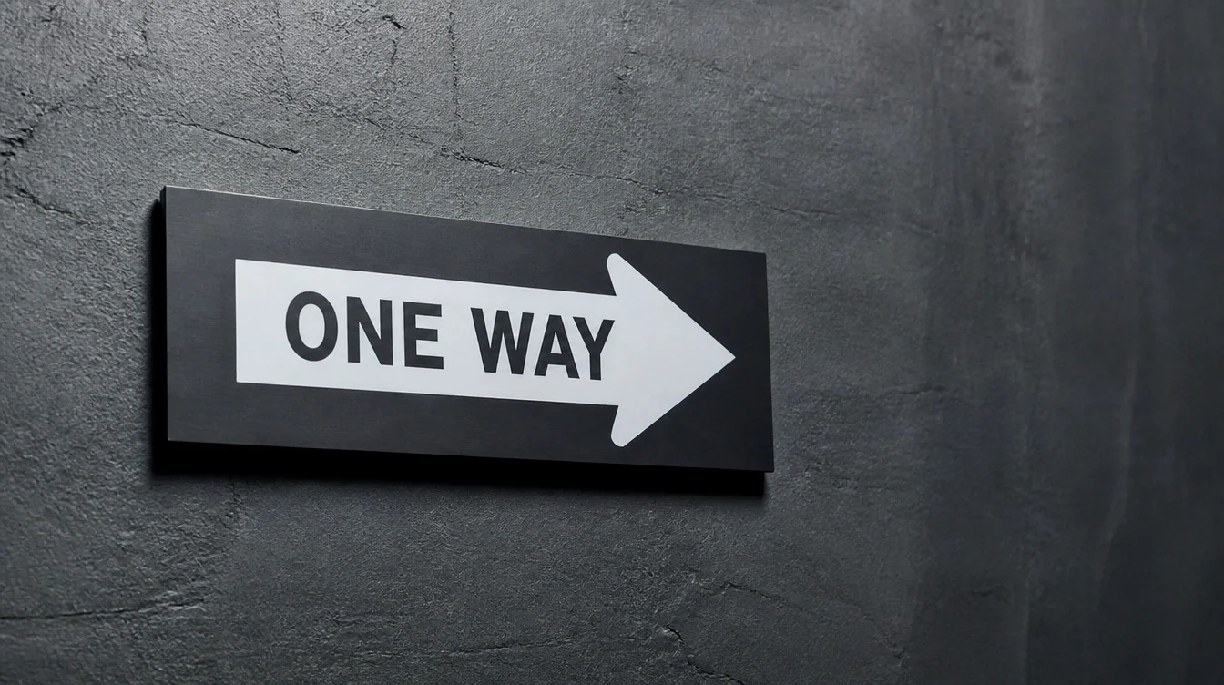 One-way arrow illustrating reverse withdrawal ban on bonus-derived funds