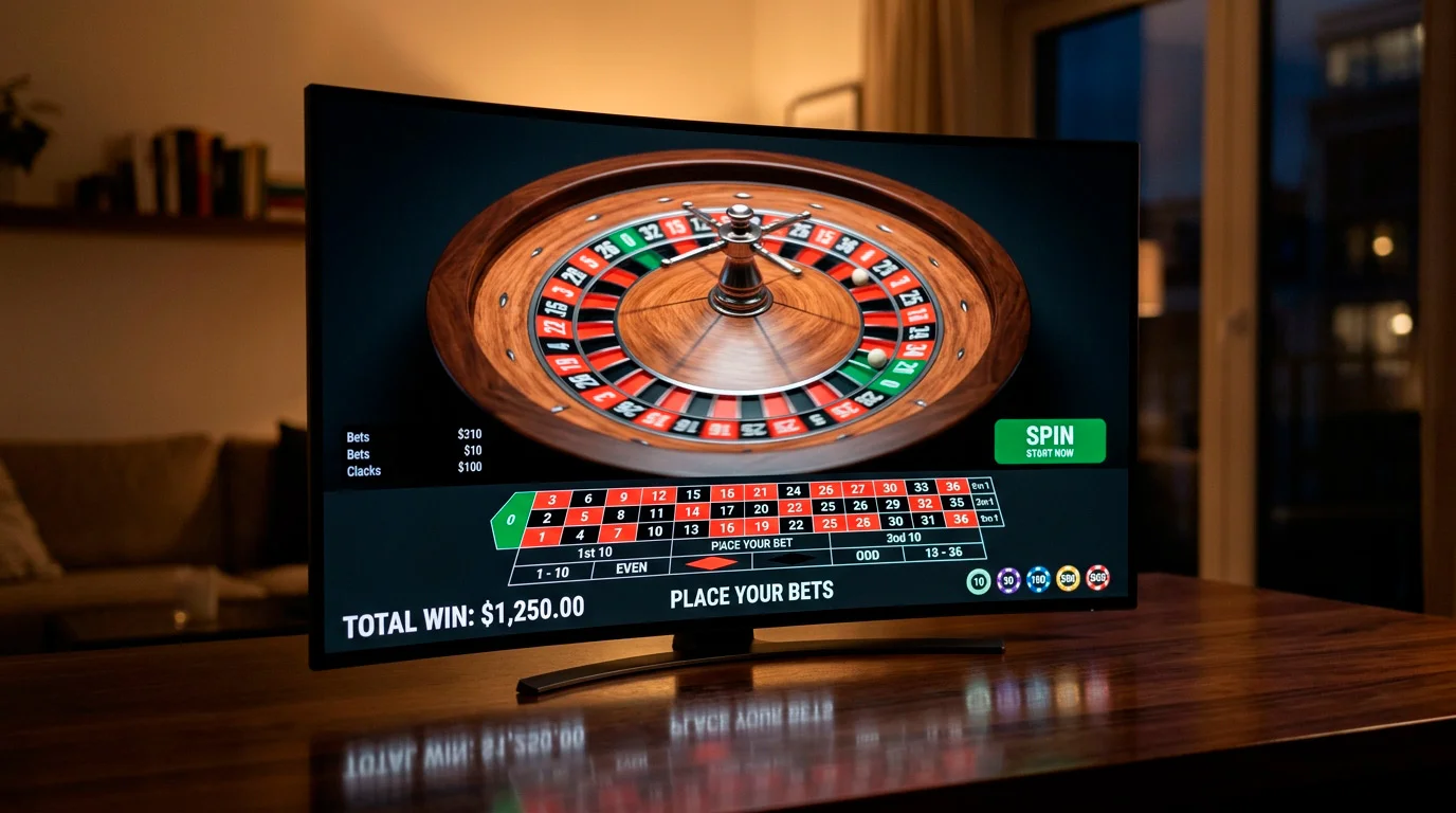 Online roulette wheel spinning during welcome bonus wagering