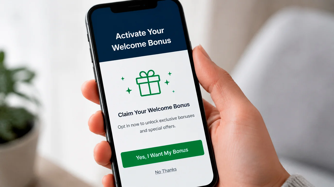 Simplified bonus claim flow without a promo code required