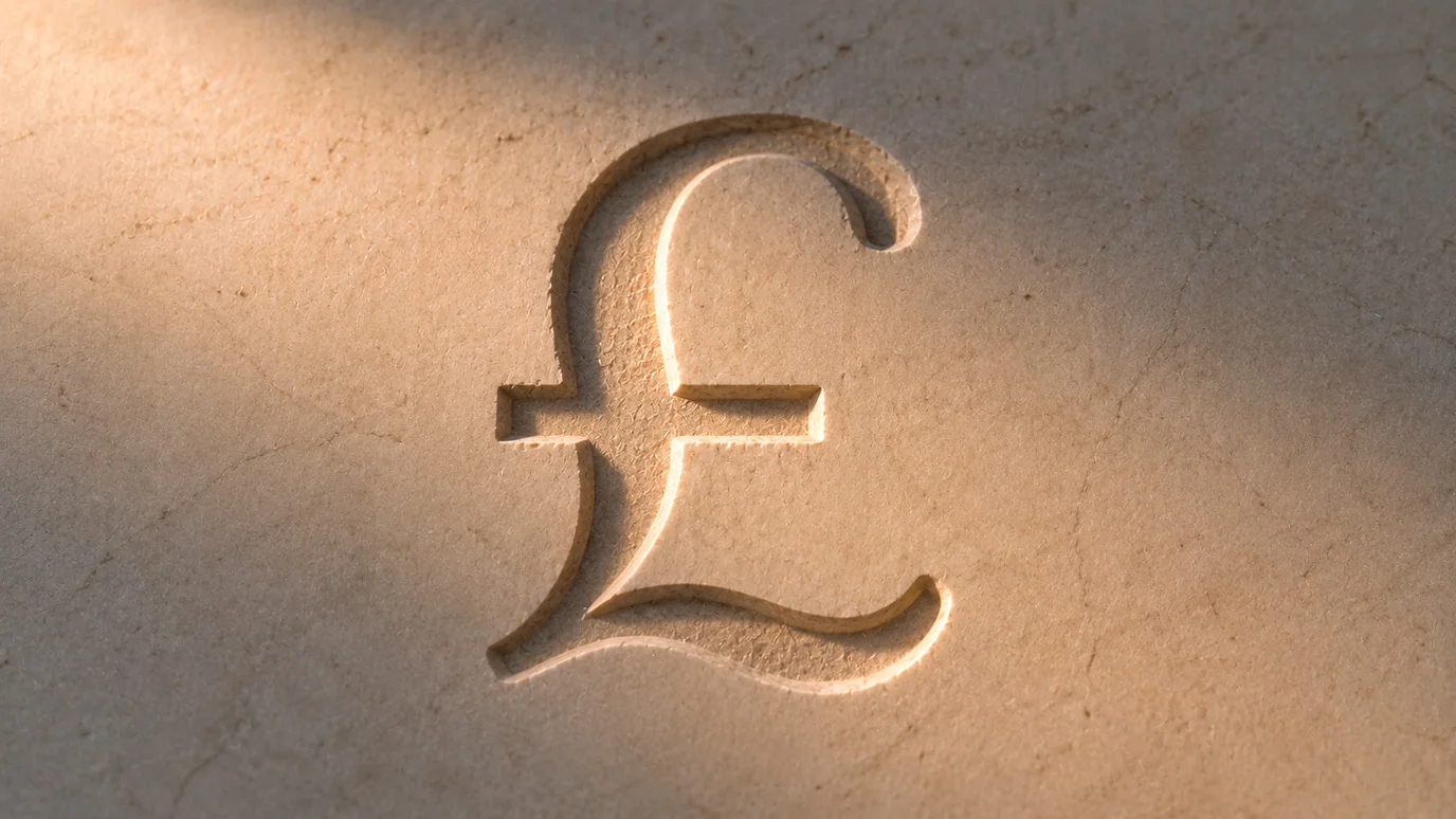 Symbolic pound payout illustrating £20 no-wagering welcome bonus