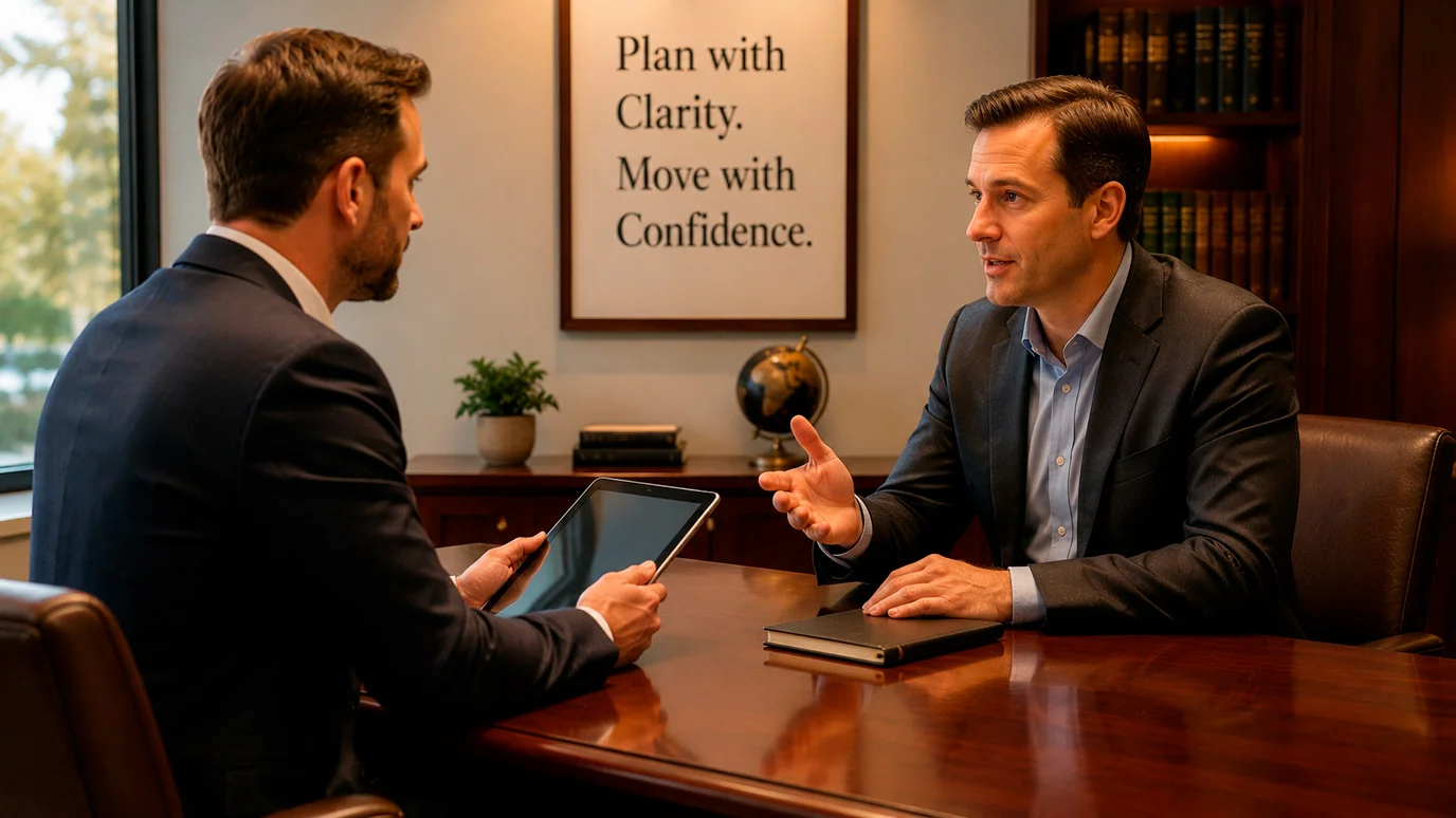 VIP casino manager onboarding conversation with a high-roller player at a desk