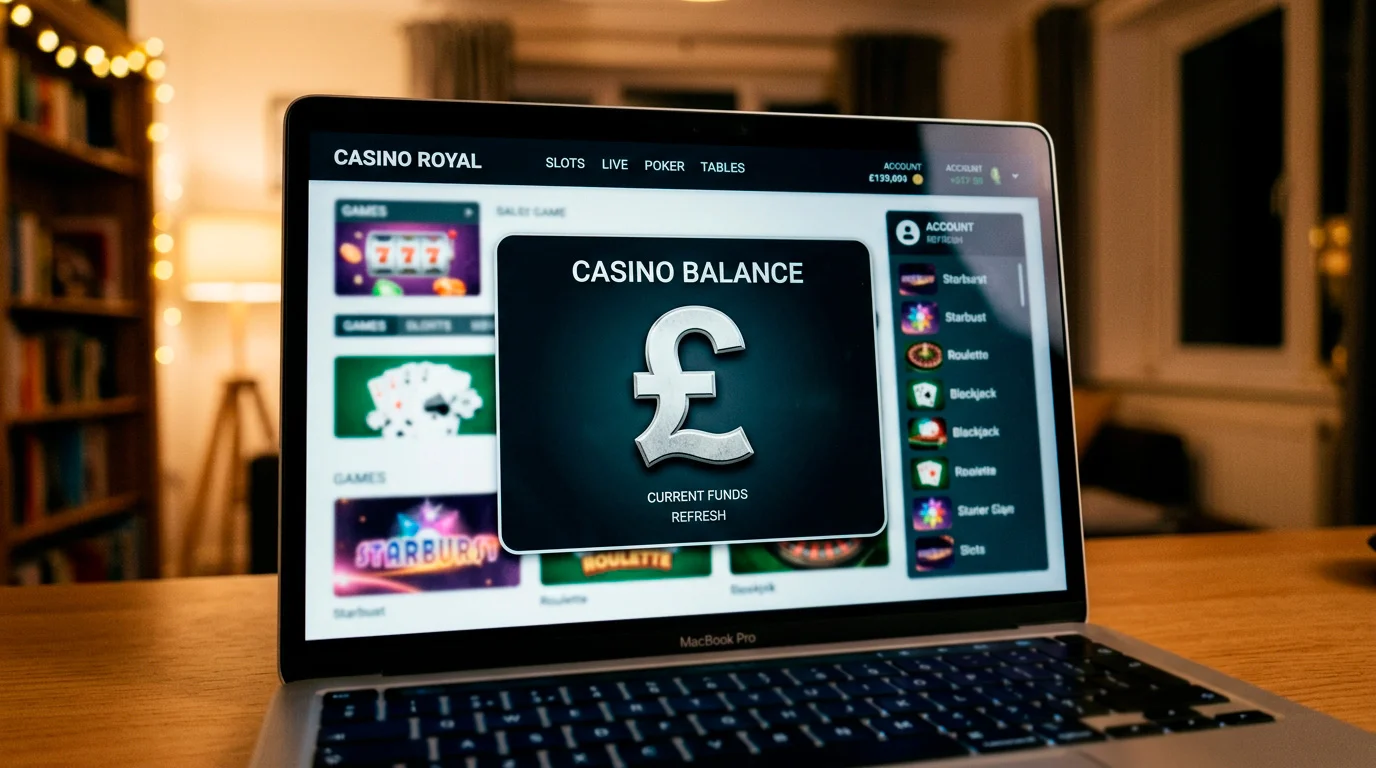Screen displaying pound-denominated wagering total on welcome bonus claim