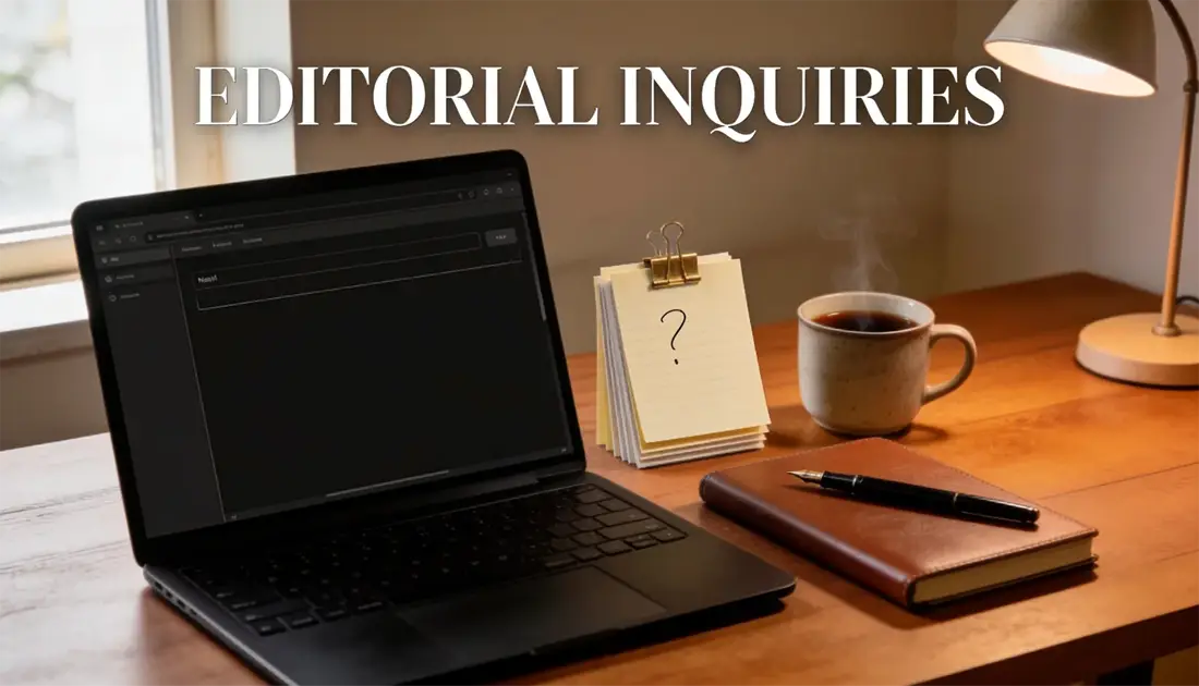 Editor responding to reader correspondence about casino welcome bonuses at an organised desk with notebooks